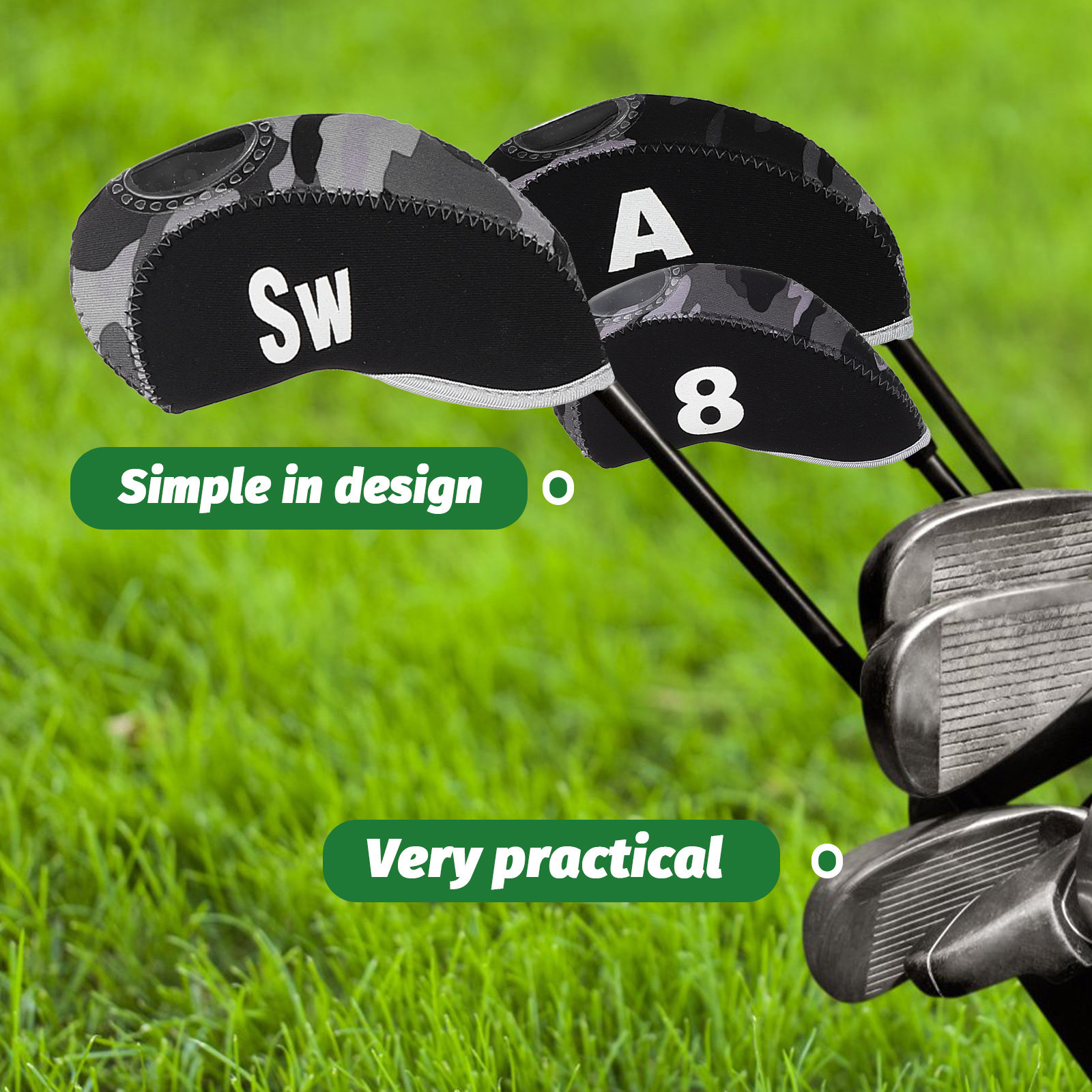 Putter Mallet Blade - 10Pcs Golf Putter Headcover Club Protector